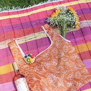 Terracotta Floral Reusable bag